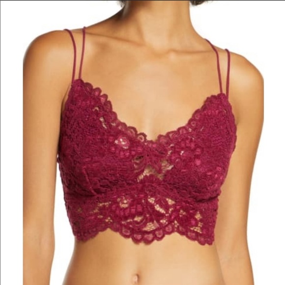 Free People Other - FREE PEOPLE Celine Longline Lace Bralette Large